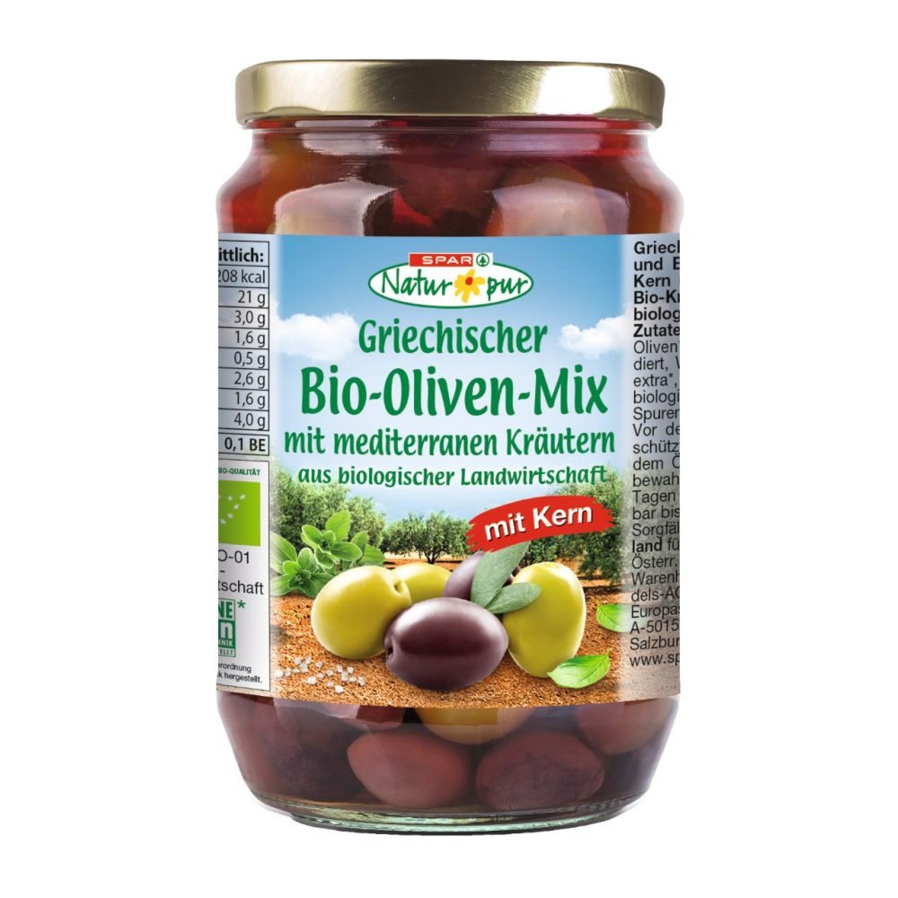 SPAR Natur*pur Griechischer BioOlivenMix mit mediterranen Kräutern