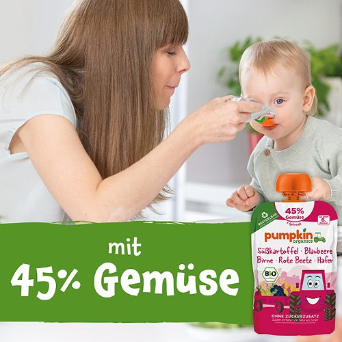 Produktbild von Pumpkin Organics, Bio-Quetschie Süßkartoffel Blaub. Birne Rote Beete Hafer