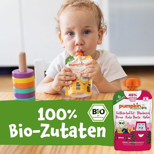 Produktbild von Pumpkin Organics, Bio-Quetschie Süßkartoffel Blaub. Birne Rote Beete Hafer