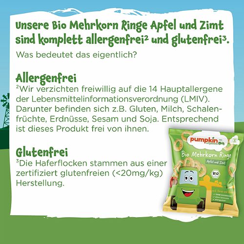 Produktbild von Pumpkin Organics, Bio Mehrkorn Ringe Apfel und Zimt