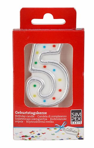 Produktbild von SIMPEX BASIC Celebration, Kerzen 5er