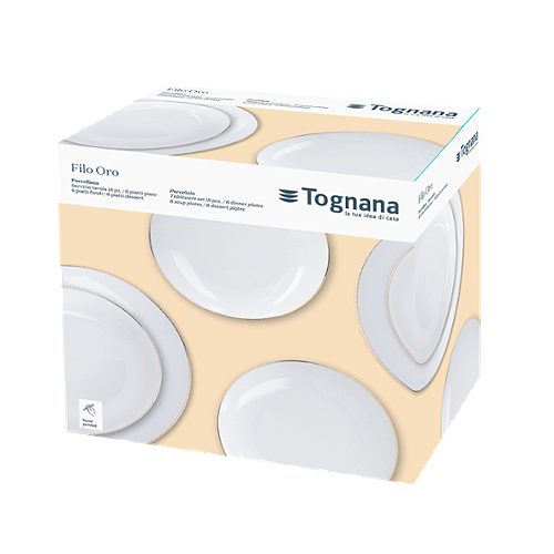Produktbild von Tognana, Tafelset mit Goldrand 18-teilig