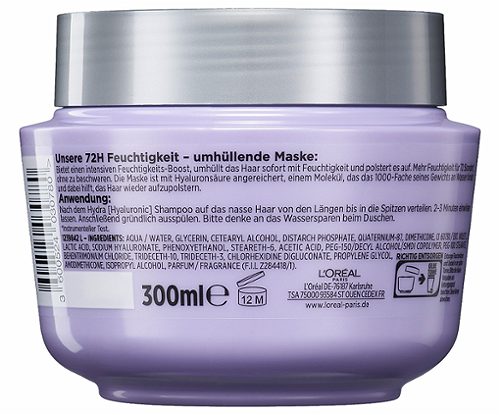Produktbild von L'OREAL Elvital, Feuchtigkeitumhüllende Maske Hydra [Hyaluronic] 300ml