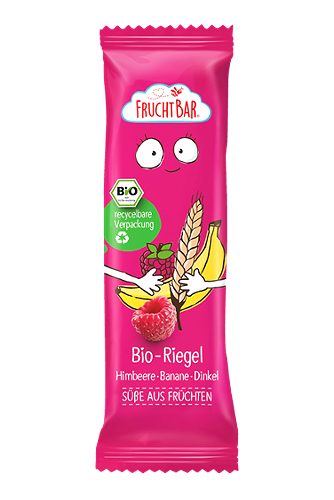 Produktbild von FruchtBar, Bio Riegel Himbeere-Banane-Dinkel 4x23g