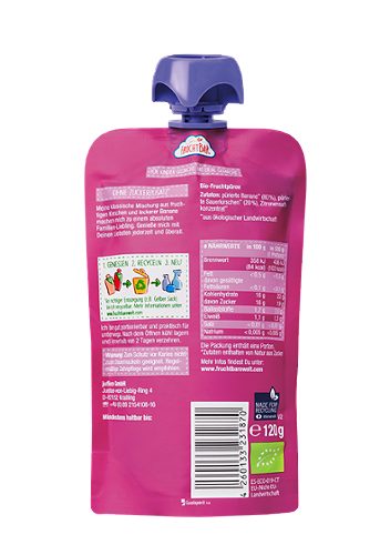 Produktbild von FruchtBar, Bio-Fruchtpüree Quetschie Kirsche Banane