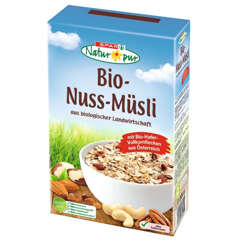 SPAR Natur*pur Bio-Nuss-Müsli 500 G online kaufen | INTERSPAR