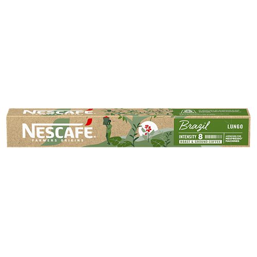 Produktbild von Nescafé, Farmers Origins Brazil Lungo 10 Kapseln