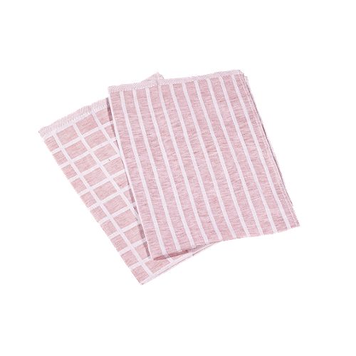 Produktbild von RUBIN, Geschirrtuch Halbleinen Rosa 2er Pack