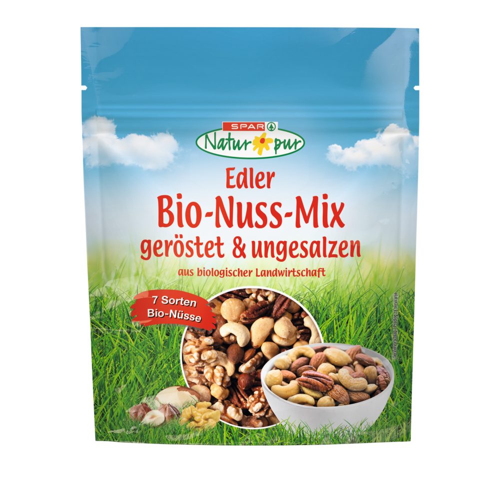 SPAR Natur*pur Bio-Nuss-Mix geröstet &amp; ungesalzen 275 G online kaufen ...