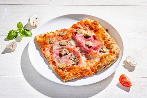 Produktbild von Menchetti, Focaccia Margherita Schinken und Champignons