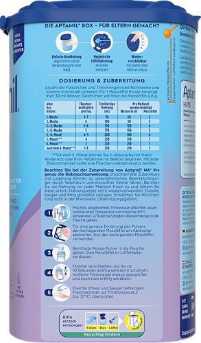 Produktbild von Aptamil, Hydrolysierte Anfangsnahrung Pre
