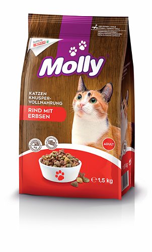 Molly Katzentrockennahrung Rind mit Erbsen | SPAR Produktwelt Molly Katzentrockennahrung Rind mit Erbsen | SPAR Produktwelt