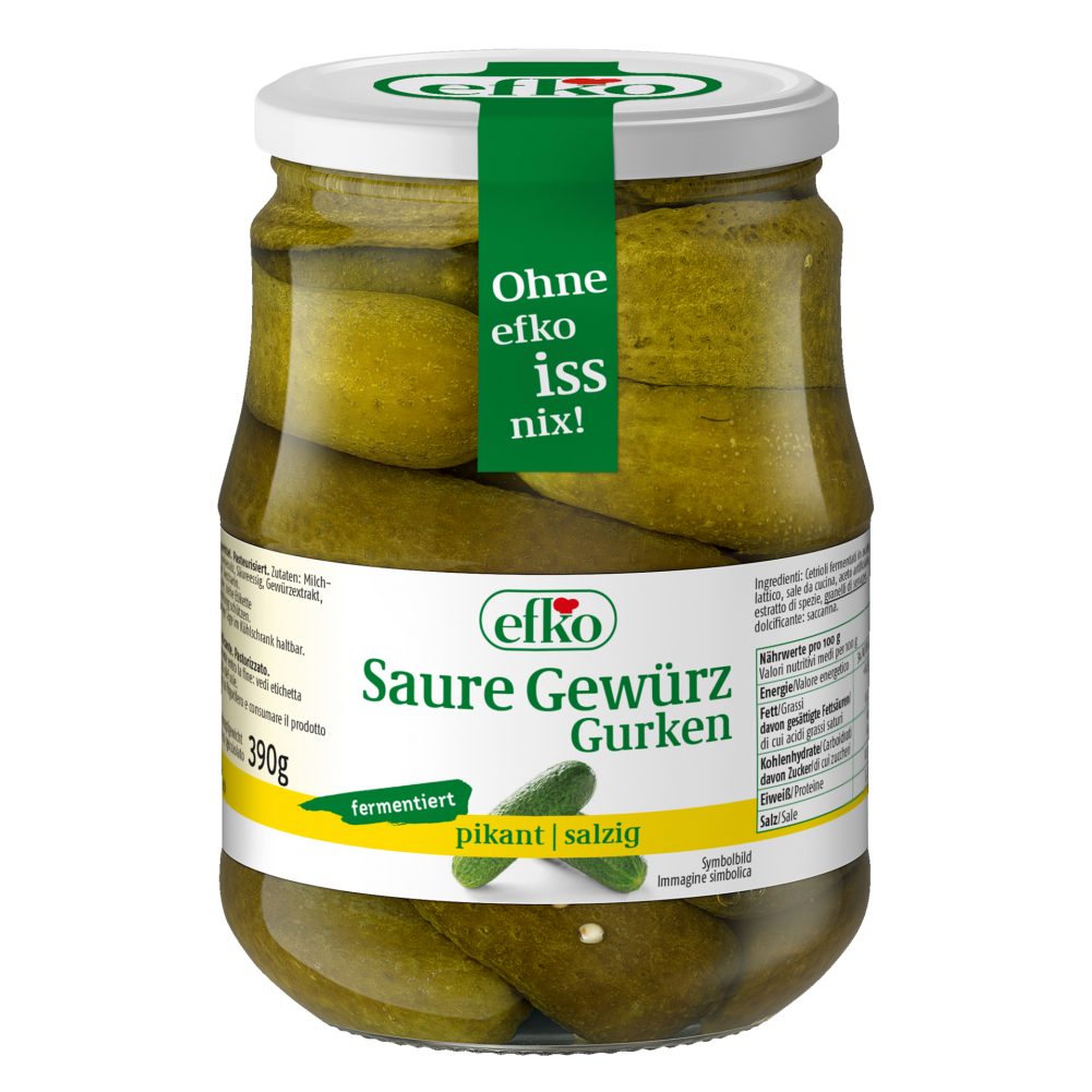 Efko Saure Gewürz Gurken 650g 650 G online kaufen | INTERSPAR