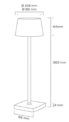 Produktbild von NABO, LED Tischleuchte kabellos XL 5520