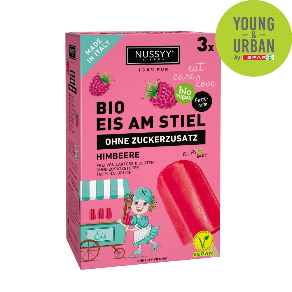 Nussyy Bio Eis am Stiel Himbeere 3 Stück 150g Packung 150 G online