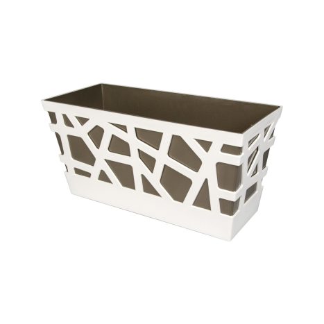 IDEL Mosaic Flowerbox Übertopf taupe/weiß