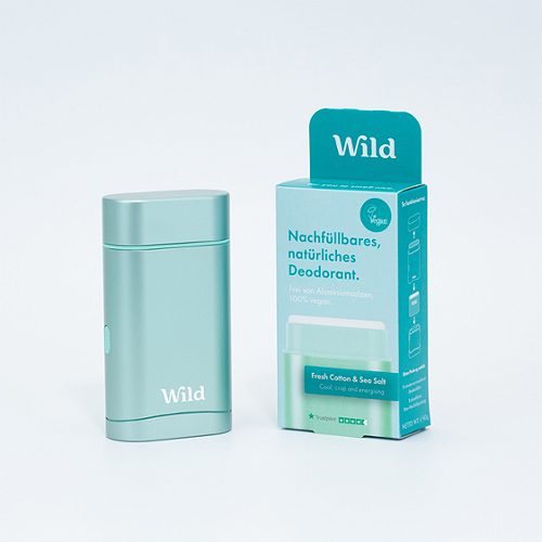 Produktbild von Wild, Nachfüllbarer Deo-Stick Fresh Cotton & Sea Salt 40g