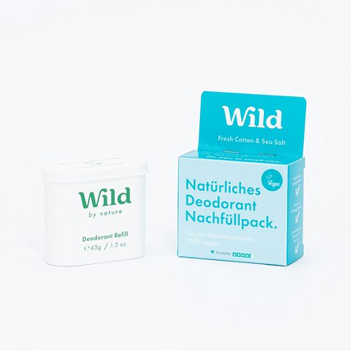 Produktbild von Wild, Deo-Stick Nachfüller Fresh Cotton & Sea Salt 40g