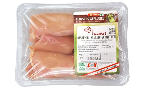 Produktbild von SPAR Feinstes Geflügel, Maishendl Keulen-Schnitzerl