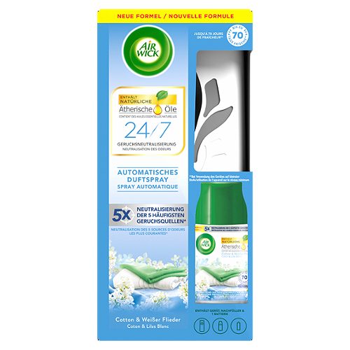 Air Wick Freshmatic Max Automatisches Duftspray Cotton & weißer Flieder
