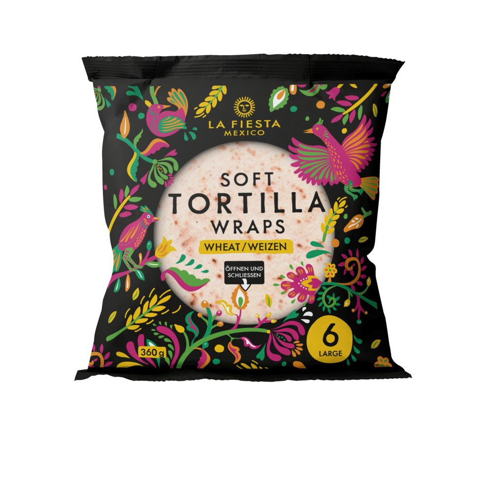 La Fiesta Mexico Soft Tortilla Wraps Weizen Large 6 Stück 360 G online ...