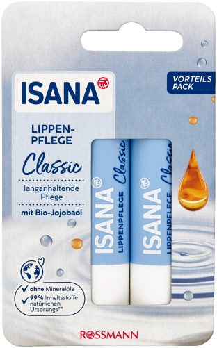 Produktbild von Isana, Lippenpflege Classic 2 x 4,8g