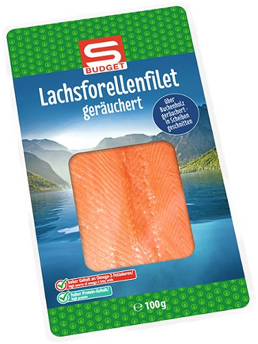 Produktbild von S-BUDGET, Lachsforellenfilet geräuchert