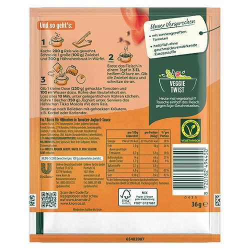 Produktbild von Knorr, Basis Indisches Hähnch. Tikka Masala