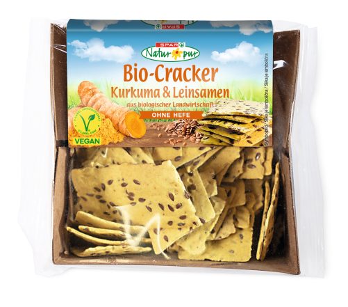 Produktbild von SPAR Natur*pur, Bio-Cracker Kurkuma & Leinsamen