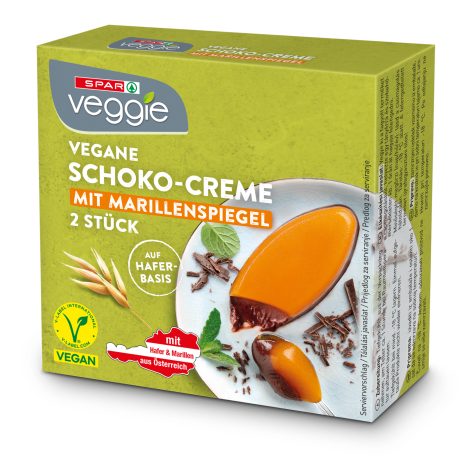 SPAR Veggie Vegane Schoko-Creme mit Marillenspiegel