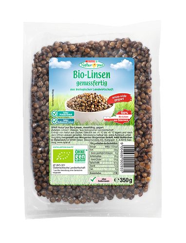 Produktbild von SPAR Natur*pur, Bio-Linsen genussfertig