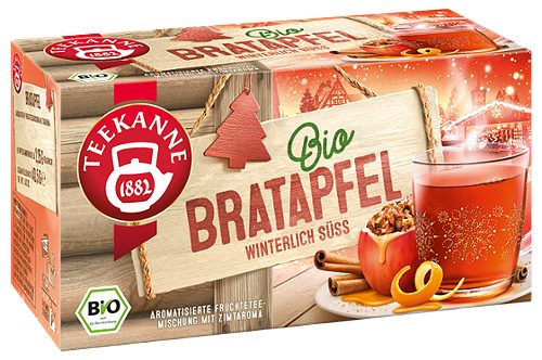 Produktbild von Teekanne, Bio Früchtetee Bratapfel Zimt 18 Teebeutel