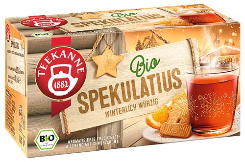 Produktbild von Teekanne, Bio Früchtetee Spekulatius 18 Teebeutel