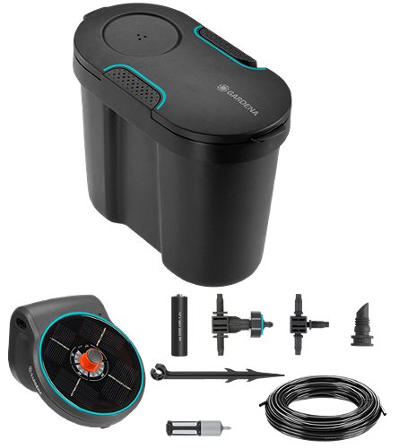 Produktbild von Gardena, Solar-Bewässerungsset Aqua Bloom inkl. Wasserbehälter