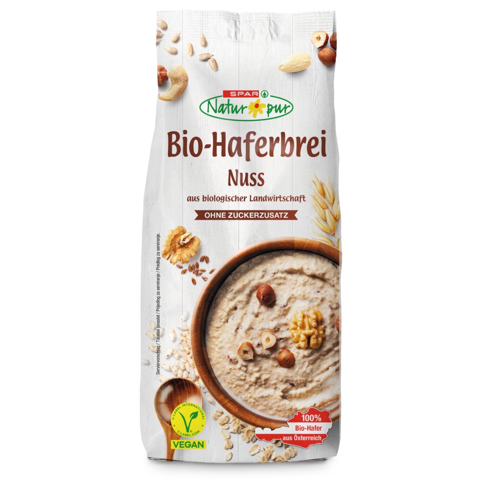 SPAR Natur*pur Bio Haferbrei Nüsse 500 G online kaufen | INTERSPAR