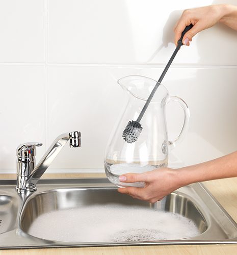 Produktbild von Wenko, Silikon Flaschenbürste Grau Karte Sia 38 cm