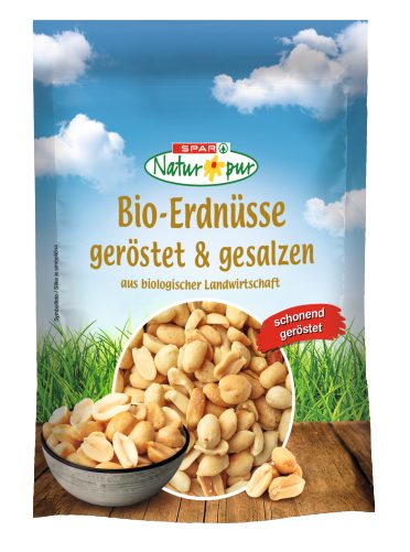 Produktbild von SPAR Natur*pur, Bio-Erdnüsse geröstet & gesalzen
