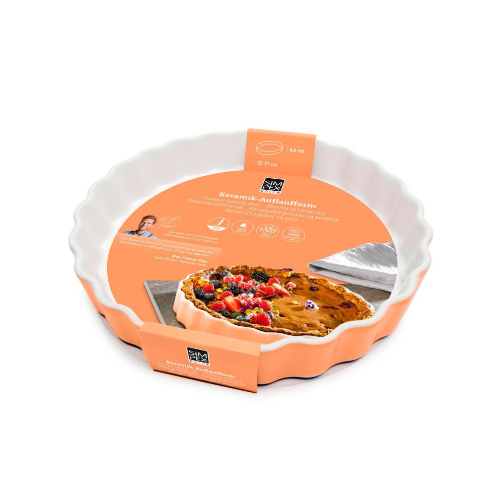 SIMPEX Tarte-  form 27cm oran.  GVE 6