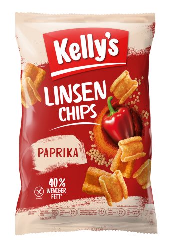 Produktbild von Kelly's, Linsen Chips Paprika Style