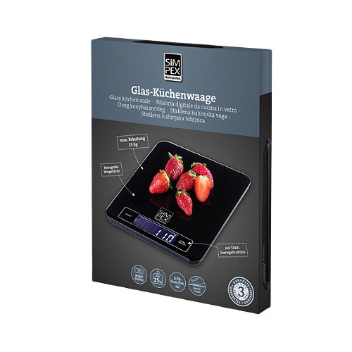 Produktbild von SIMPEX PROFESSIONAL, Küchenwaage schwarz