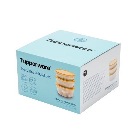 Tupperware 3-BowlSet(1+1,4+1,9L)