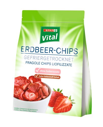 Produktbild von SPAR Vital, Erdbeer-Chips gefriergetrocknet