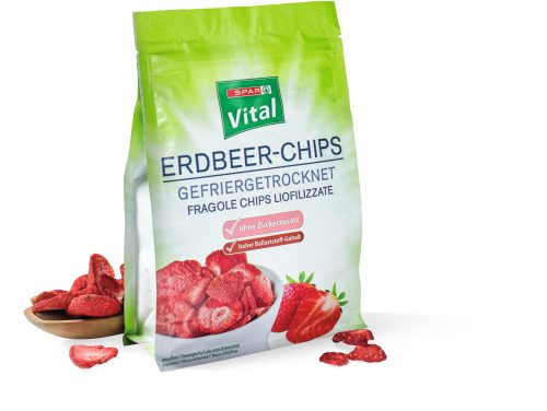 Produktbild von SPAR Vital, Erdbeer-Chips gefriergetrocknet