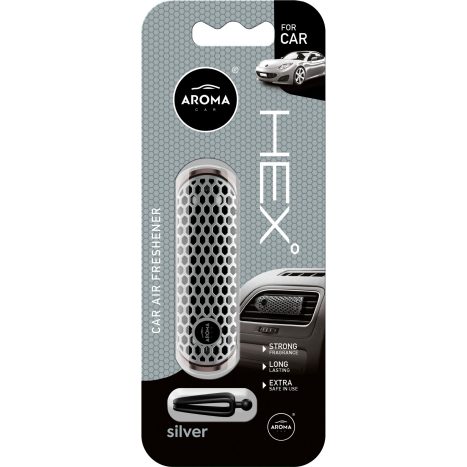 Aroma Car Autoduft Polymer HEX Silver 1 STK