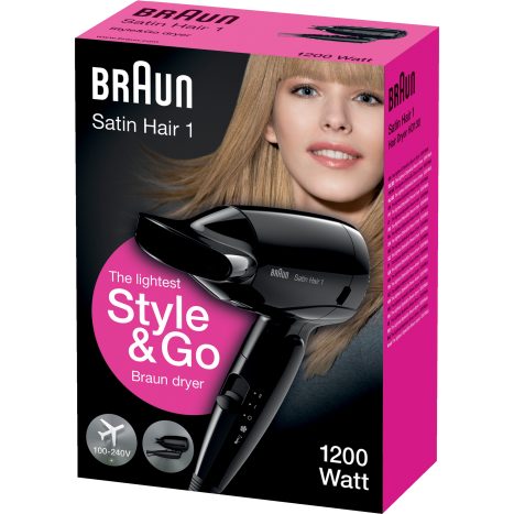Braun Reisehaartrockner Satin Hair 1 Style&Go BRHD130E