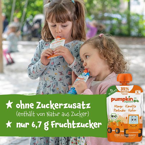 Produktbild von Pumpkin Organics, Bio Quetschie Mango Karotte Pastinake Hafer