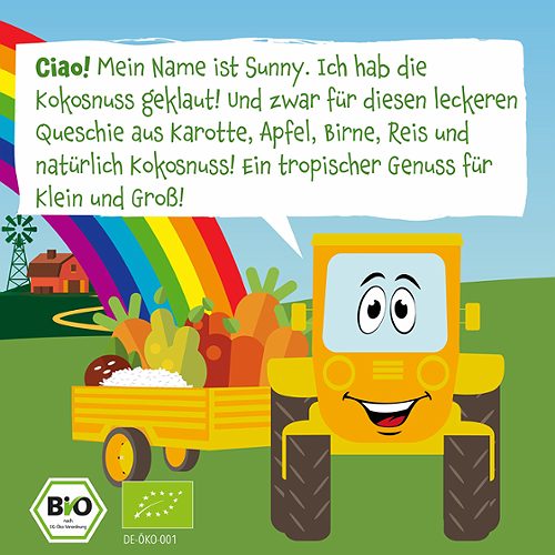 Produktbild von Pumpkin Organics, Bio Quetschie Karotte Apfel Birne Kokos Reis
