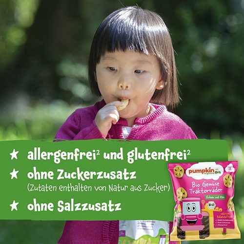 Produktbild von Pumpkin Organics, Bio Gemüse Traktorräder Erbsen und Mais