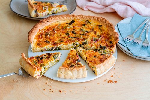 Produktbild von coox, Quicheform Mit Porzellan-Servierplatte