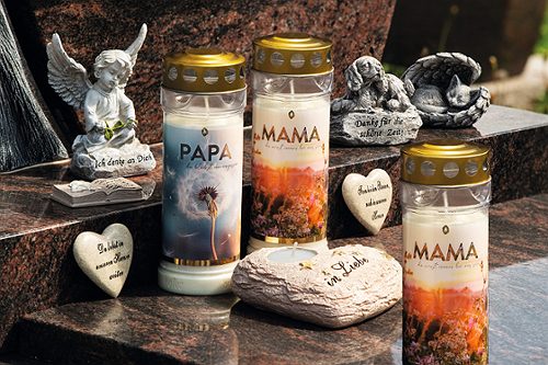 Produktbild von Hofer, Grabkerze Mama "für immer im Herzen" 7 Tage